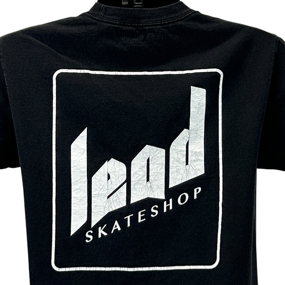 Lead Skate Shop T Shirt Skateshop Skater Skating San Fernando Black Tee M Medium - Picture 1 of 7